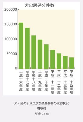 犬の殺処分数グラフ
