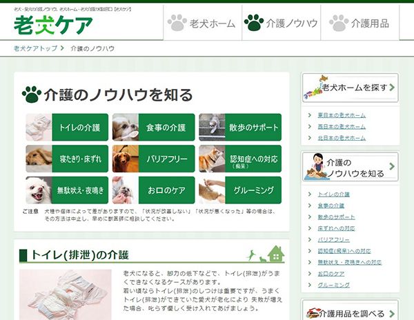 老犬ケア 介護のノウハウを知る