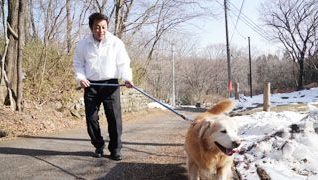 ワンちゃんハウスノア 介護風景(散歩)