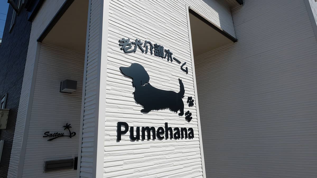 老犬介護ホームPumehana_看板